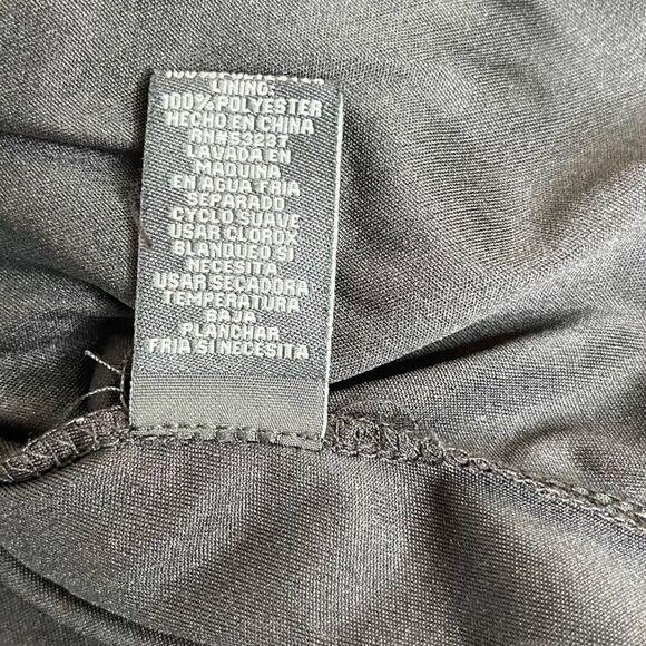 Mlle Gabrielle Black White Polka Dot Surplice Sleeveless Chiffon Dress Women 2X - Picture 9 of 16